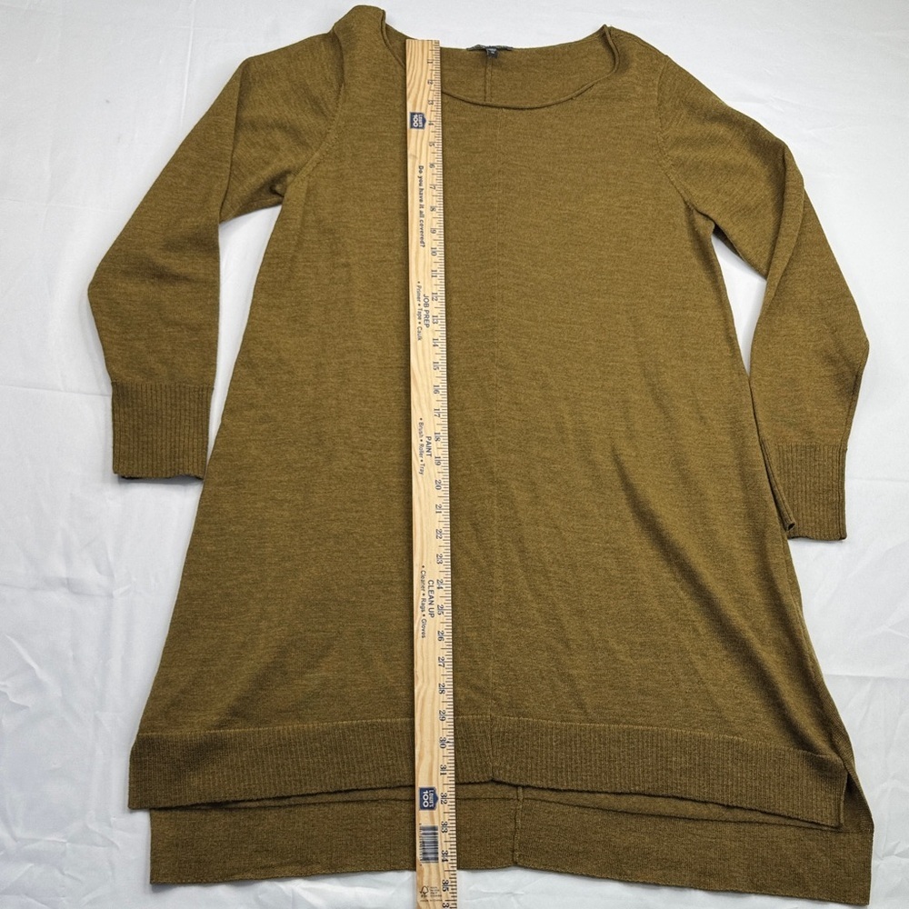 Eileen Fisher Olive Green Sweater dress - Crew Neck size Medium M long sleeve - Picture 3 of 6